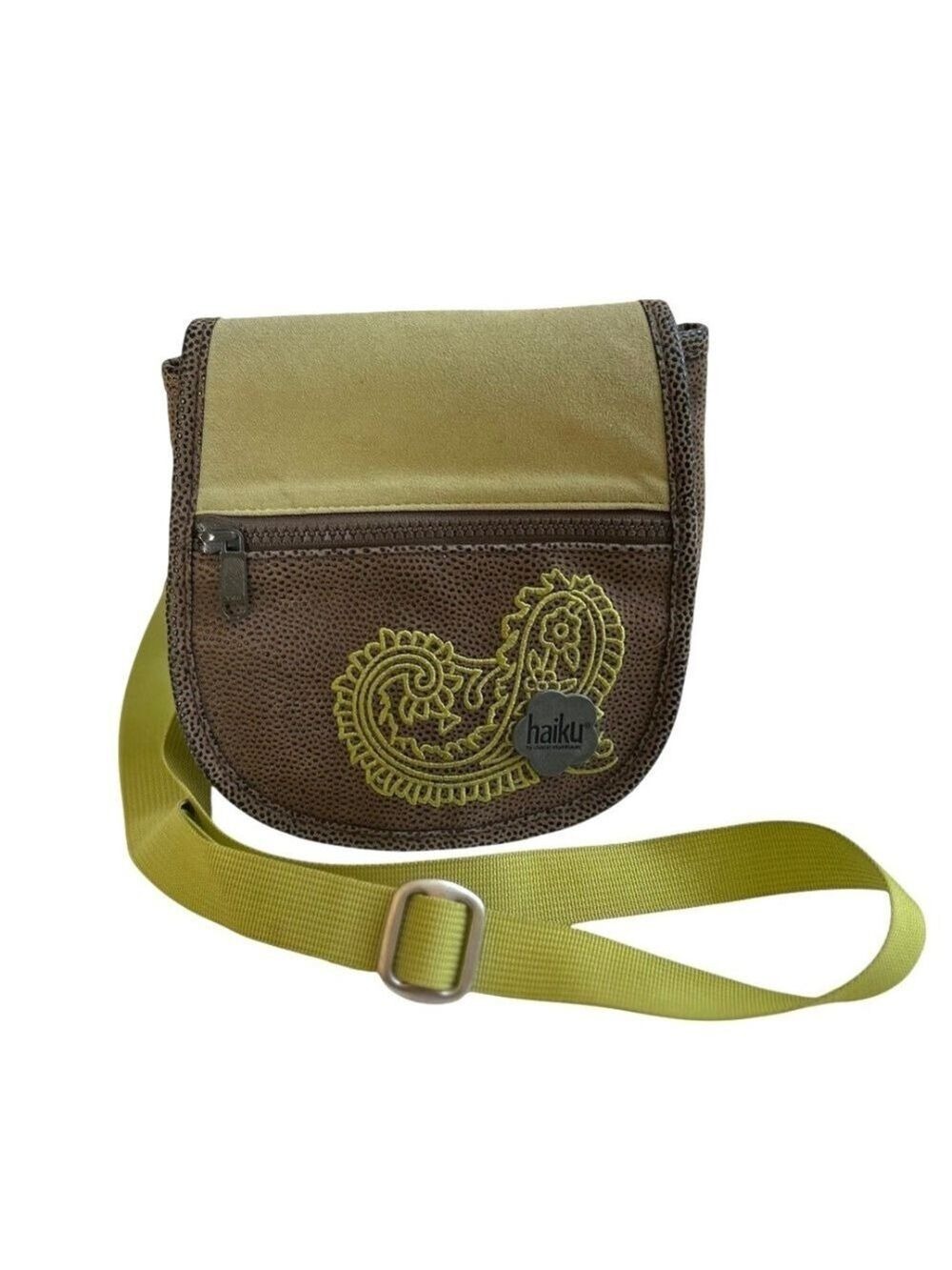 Haiku Faux Suede Crossbody Bag Designed by Sharon Eisenhauer EUC